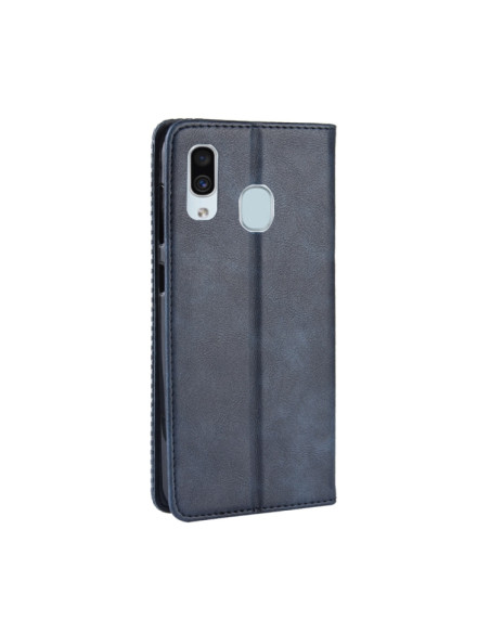 Cover Galaxy A20e Pelle Crazy Horse Blu | Melacompro
