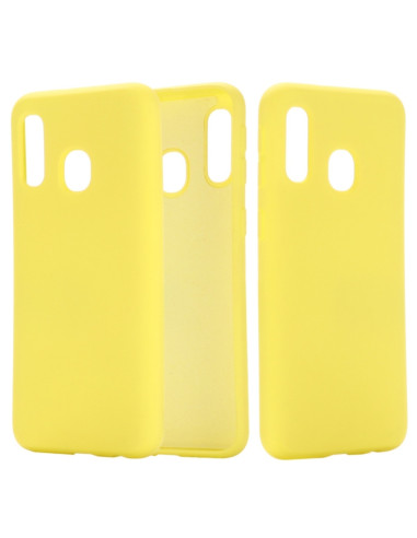 Cover Galaxy A20e Silicone Nero Giallo | Melacompro