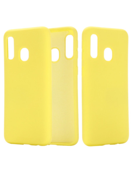 Cover Galaxy A20e Silicone Nero Giallo | Melacompro