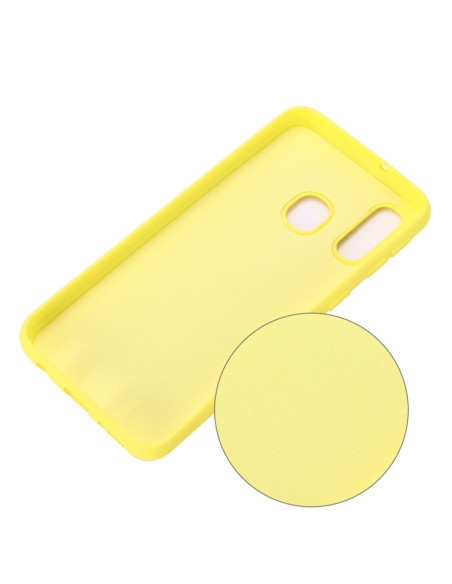 Cover Galaxy A20e Silicone Nero Giallo | Melacompro