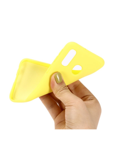 Cover Galaxy A20e Silicone Nero Giallo | Melacompro
