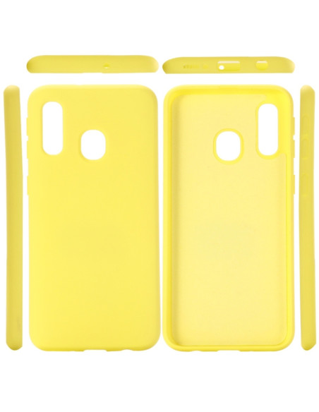Cover Galaxy A20e Silicone Nero Giallo | Melacompro