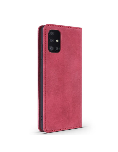 Cover Galaxy A71 PU Leather Rosa Flip Rosso | Melacompro