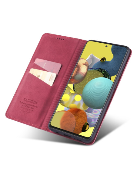 Cover Galaxy A71 PU Leather Rosa Flip Rosso | Melacompro