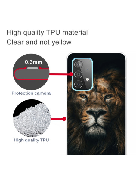 Cover Galaxy A32 5G TPU Antiurto Leone Trasparente | Melacompro