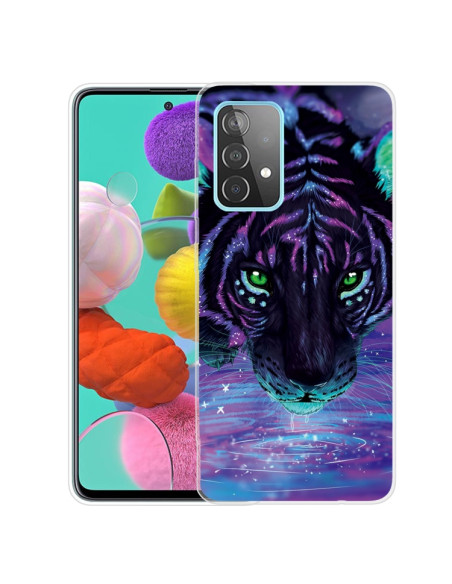 Cover Galaxy A32 5G Antiurto Tigre Viola Trasparente | Melacompro
