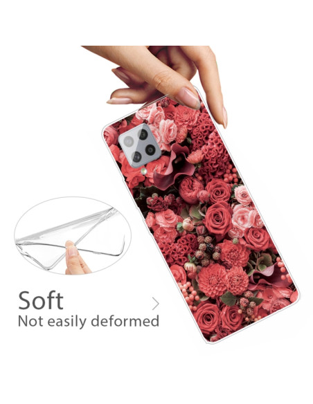 Cover Galaxy A42 5G TPU Rose Rosse | Melacompro